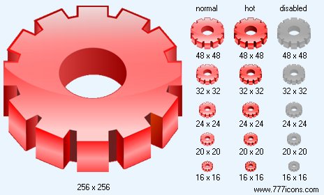 464x280 Red Gear Icon Image Network Icon Library For Vista