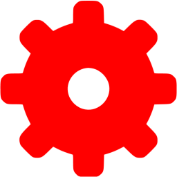 256x256 Red Gear Icon