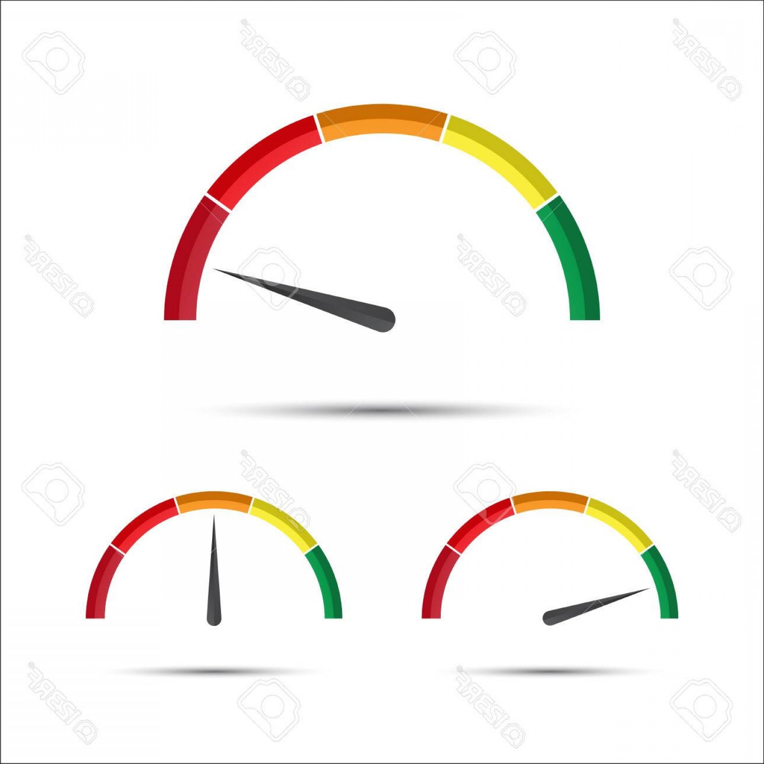 1560x1560 Photostock Vector Set Of Simple Vector Tachometer With Indicator