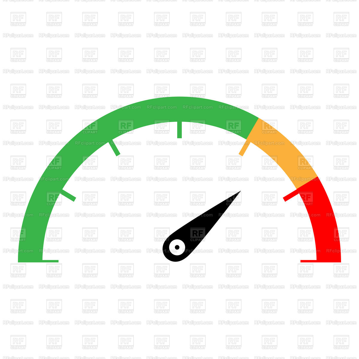 1200x1200 Speedometer Green, Orange And Red Color Icon Vector Image Of Icons