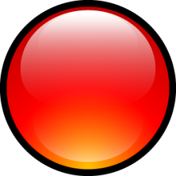 256x256 Aqua Ball Red Icon