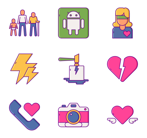 600x564 Heart Icons