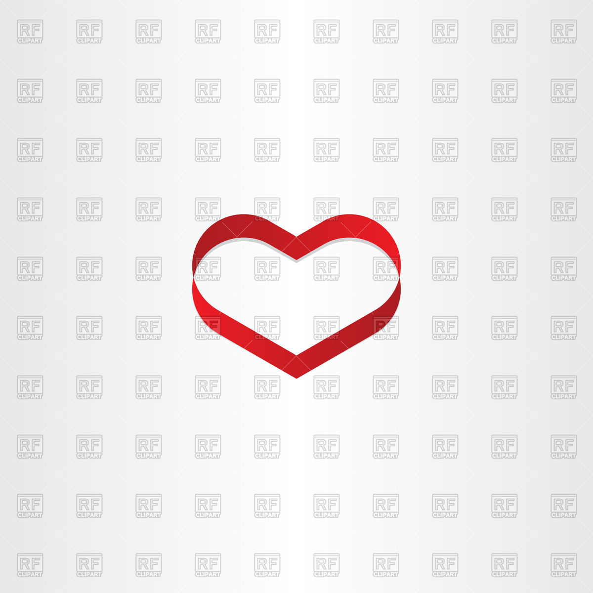 1200x1200 Red Heart Icon Made Ribbon Vector Image Of Signs, Symbols, Maps