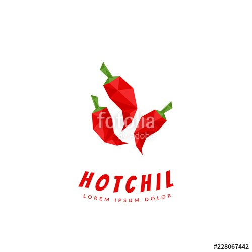 500x500 Abstract Red Hot Chili Peppers Logo Icon Symbol Low Poly Style