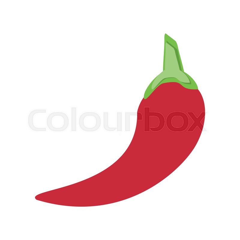 800x800 Flat Design Red Hot Chili Pepper Icon Stock Vector Colourbox
