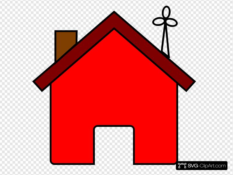 Red House And Wind Turbine Clip Art, Icon 800x600 Red House And Wind Turbine Clip Art, Icon