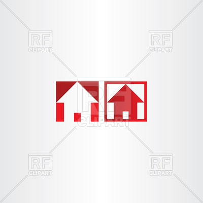 Red Square House Icon Vector Image Of Icons And Emblems 400x400 Red Square House Icon Vector Image Of Icons And Emblems