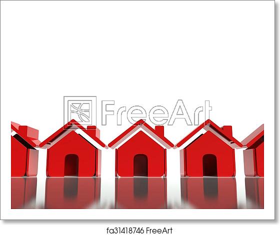 560x470 Free Art Print Of Red House Icon, Symbol Icon Red House