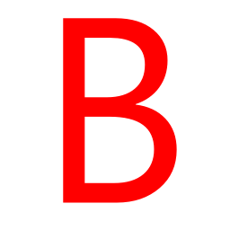 256x256 Free Red Letter B Icon
