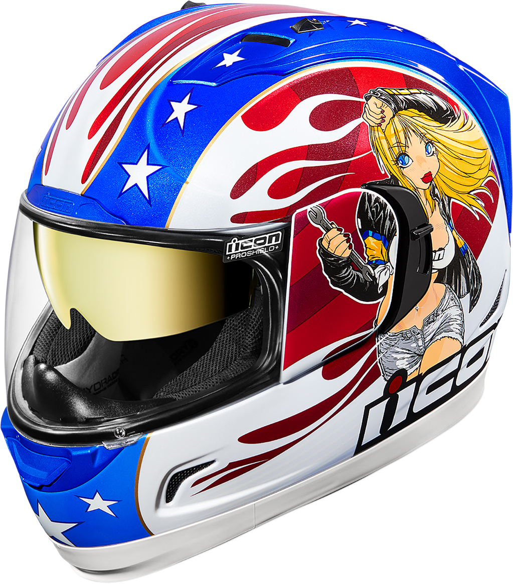 1023x1165 Icon Alliance Gt Red White Blue Unisex Fullface Motorcycle Riding