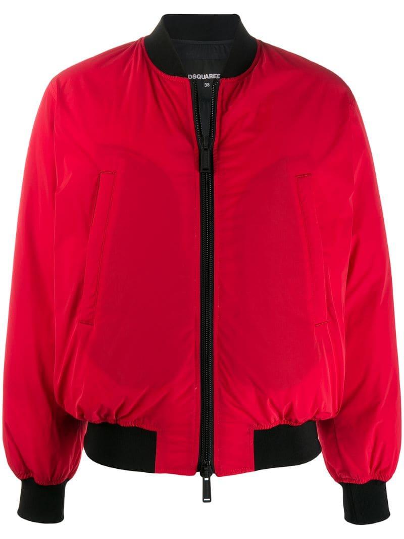 800x1067 Icon Padded Bomber Jacket In Red