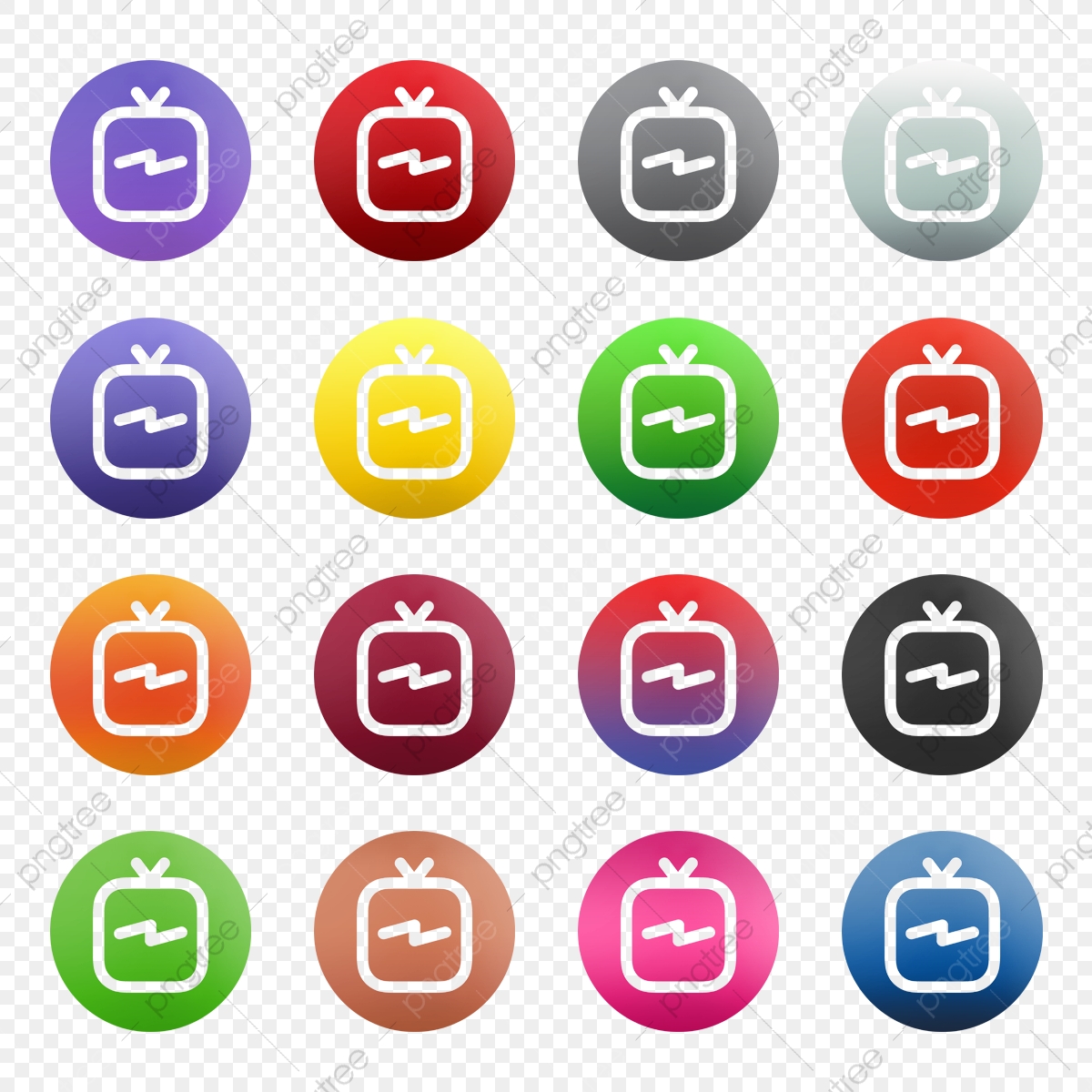 1200x1200 Instagram Igtv Round Logo Gradient Pack, Png, Red, Instagram Png