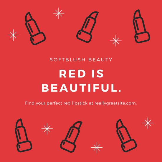 550x550 Red Lipstick Icon Women's Beauty Instagram Post