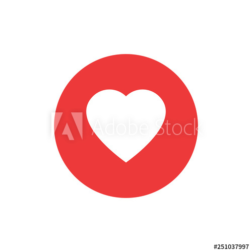 500x500 Heart Icon Red Heart Vector Icon Like Icon Vector Instagram