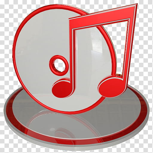 512x512 White And Red Icons Set Itunes Red, Red Disc And Music Note