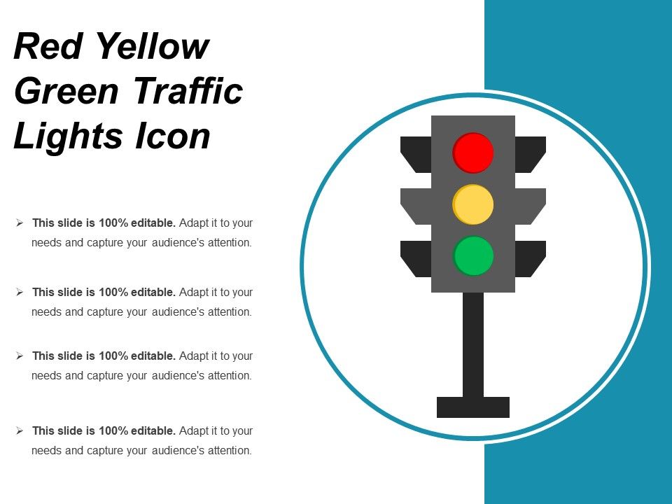 960x720 Red Yellow Green Traffic Lights Icon Presentation Powerpoint