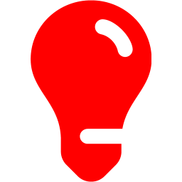 256x256 Red Light Bulb Icon