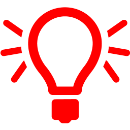 256x256 Red Light Bulb Icon