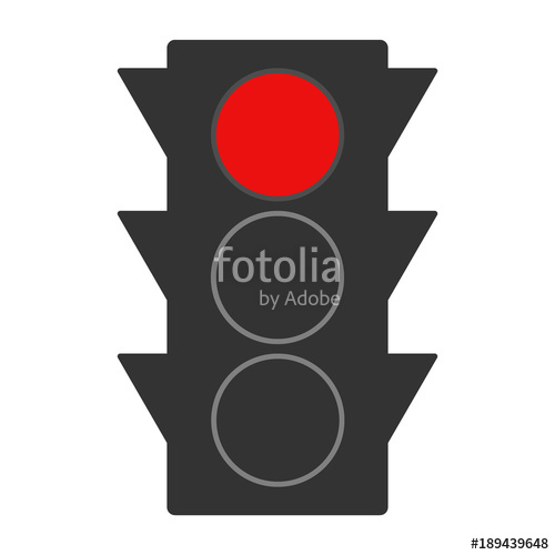 500x500 Red Traffic Light