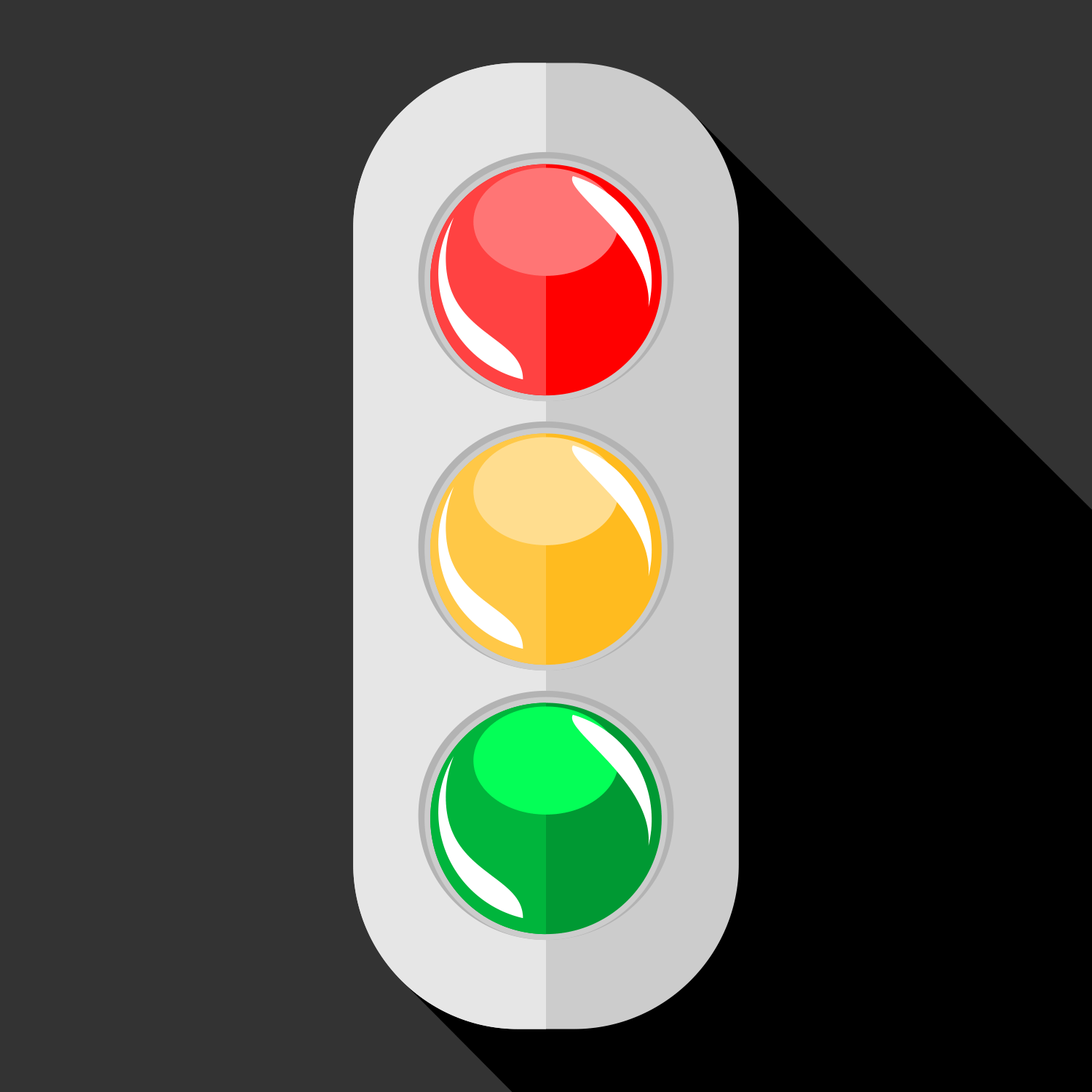 1500x1500 Traffic Light Red Icon Black Bowling Pin Free Vector Data