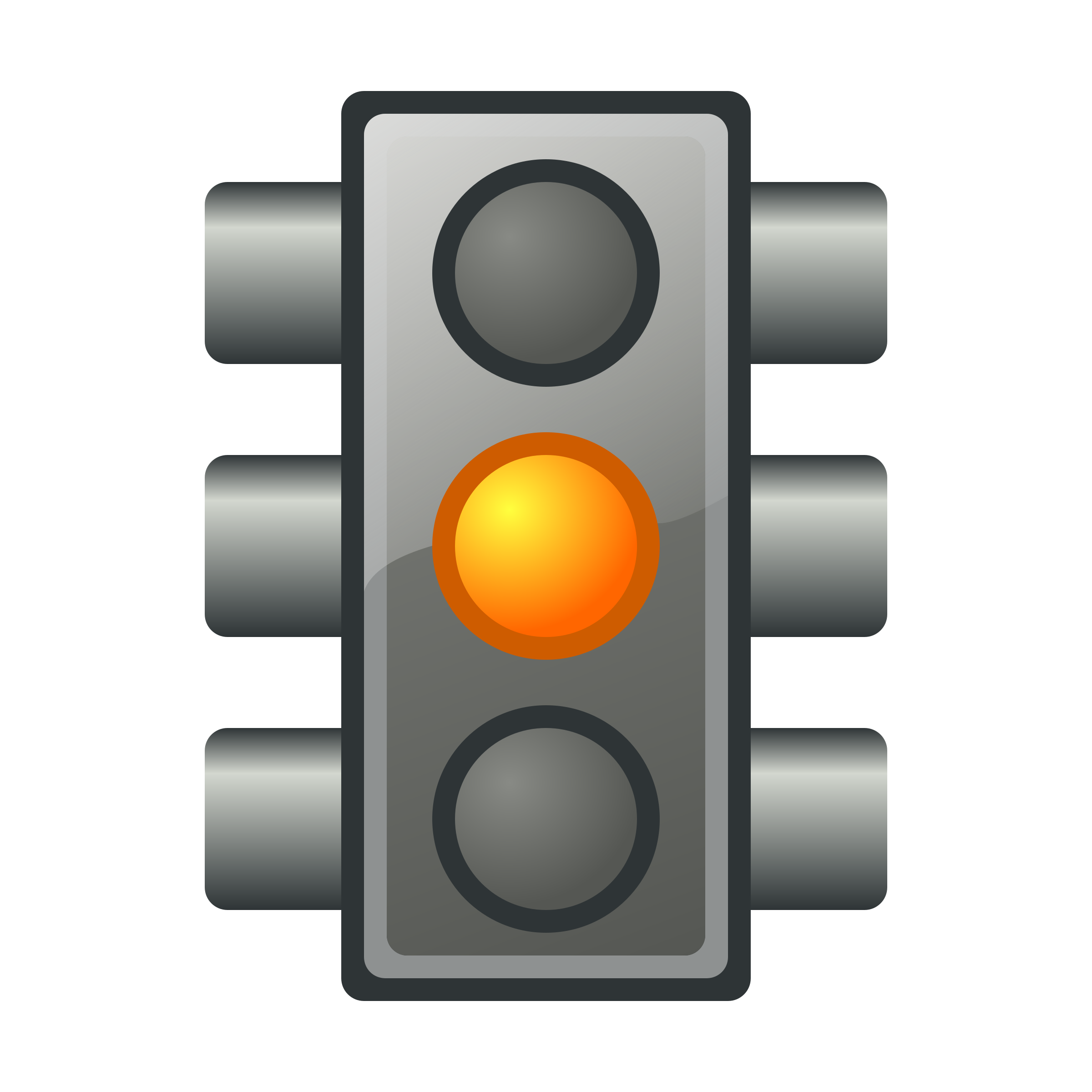 2400x2400 Yellow Traffic Light Icons Png