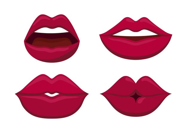 626x445 Set Of Sensuality Female Lips Icon Vector Free Download
