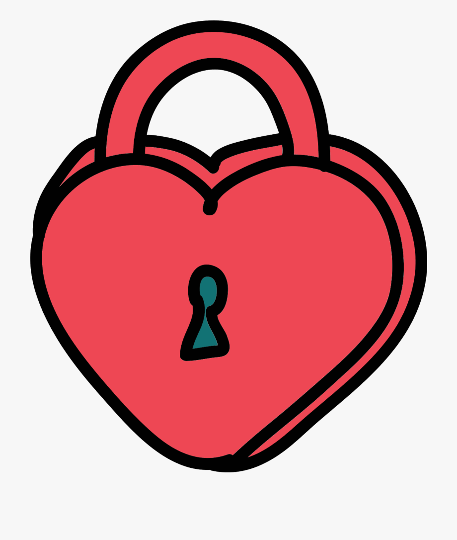 920x1086 Lock Png Heart