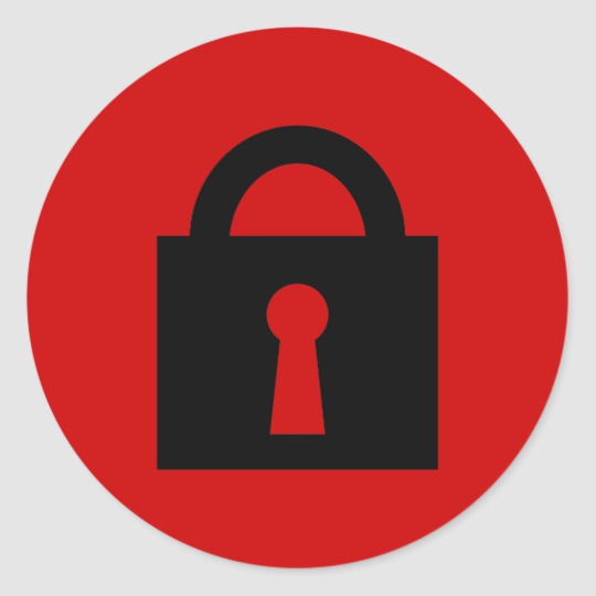 540x540 Lock Top Secret Or Confidential Icon Classic Round Sticker