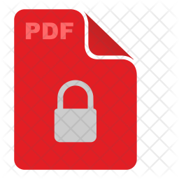 256x256 Pdf, Red, File, Document, Security, Lock Icon Of Flat Style