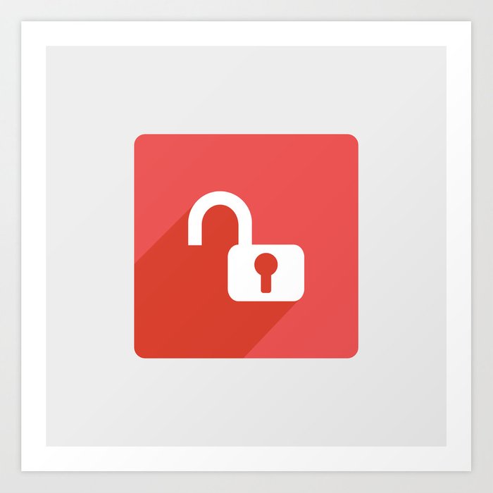 700x700 Lock Icon Art Print