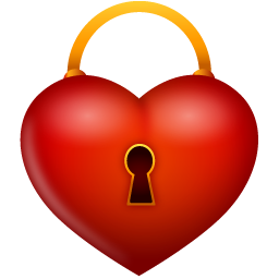 256x256 Red Heart Shaped Lock Icon Free Icons Download