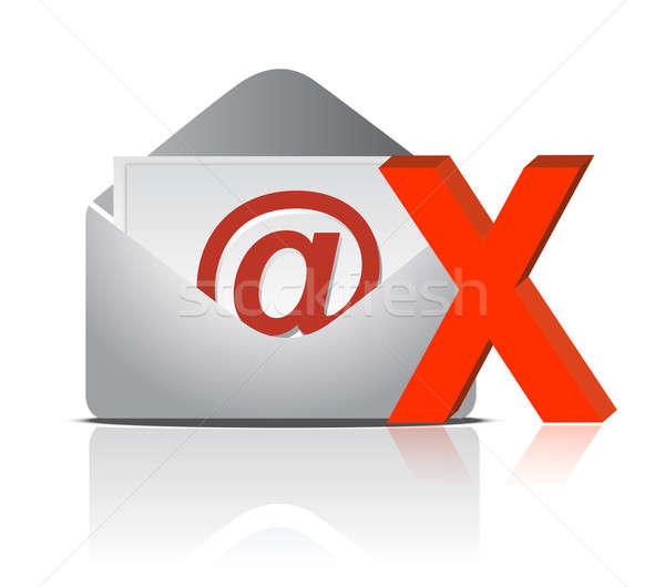 600x530 E Mail Icon And Red Cross Illustration Design Stock Photo Alex