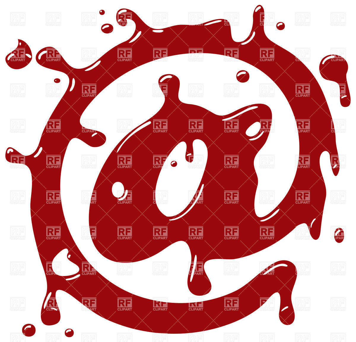 1200x1152 Abstract E Mail Icon Made Of Red Blots Vector Image Of Icons