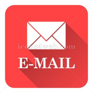 324x324 E Mail Icon Red Glossy Web Icon With Shaddow