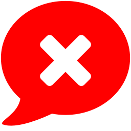 256x256 Free Red Delete Message Icon