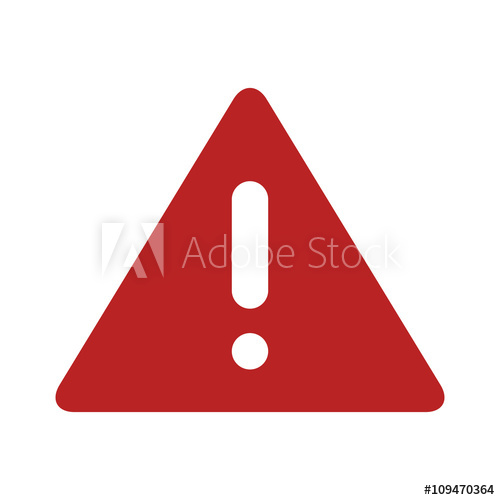 500x500 Red Alert Warning Or Notification Alert Flat Icon For Apps