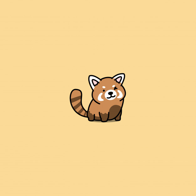626x626 Cute Red Panda Winking Icon Vector Premium Download