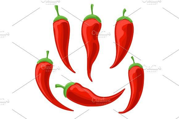 580x387 Chili Pepper Icons Set Delicious Graphic Design Stuffed