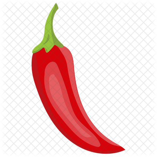 512x512 Red Chili Icon Of Flat Style