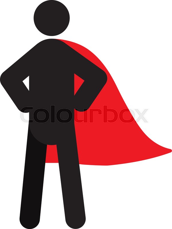 600x800 Superhero Silhouette Icon Hero Man Stock Vector Colourbox