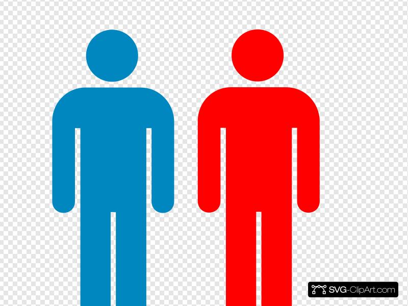 800x600 Blue And Red Person Symbol Clip Art, Icon