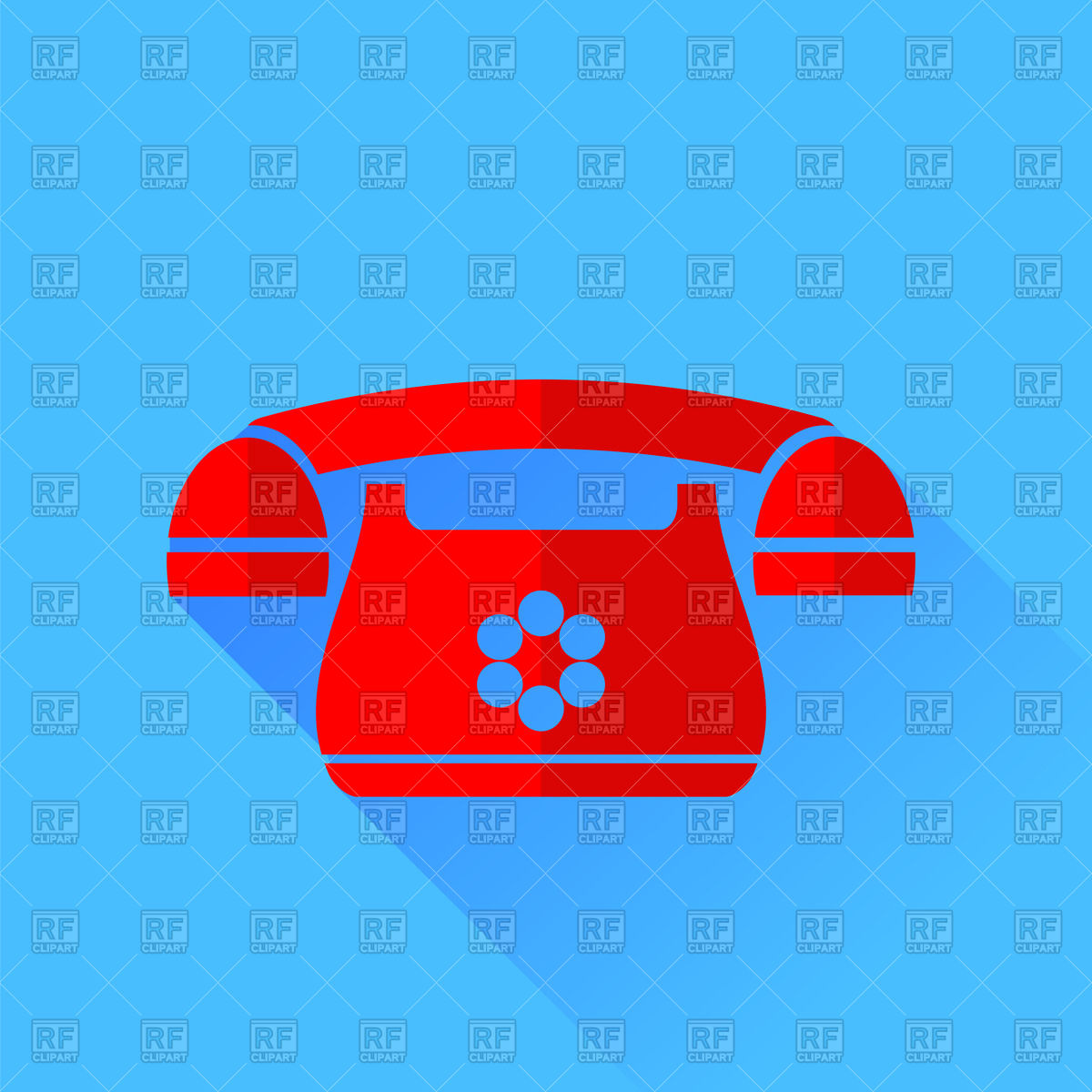 1200x1200 Old Red Phone Icon Vector Image Of Signs, Symbols, Maps