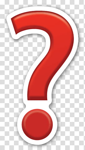274x480 Emoji Sticker Red And White Question Mark Icon Transparent