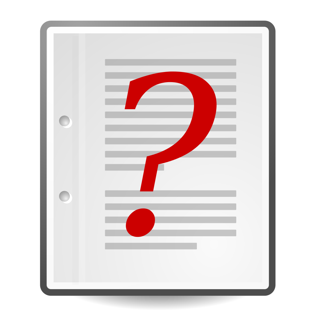 1024x1024 Filetext Document With Red Question Mark