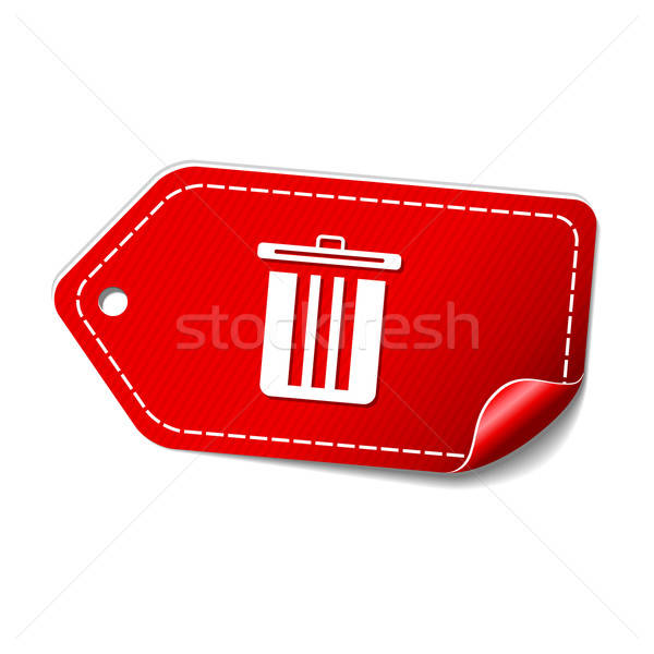600x600 Recycle Bin Red Vector Icon Design Vector Illustration Rizwan