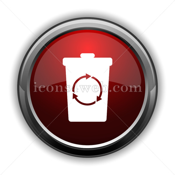 600x600 Recycle Bn Red Glossy Web Icon With Shaddow