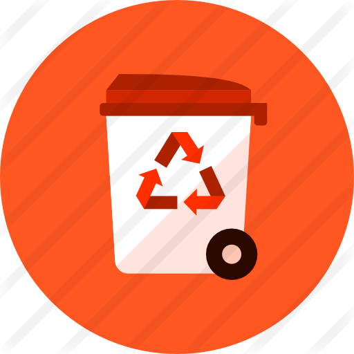 Red Recycle Bin Icon at Vectorified.com | Collection of Red Recycle Bin ...