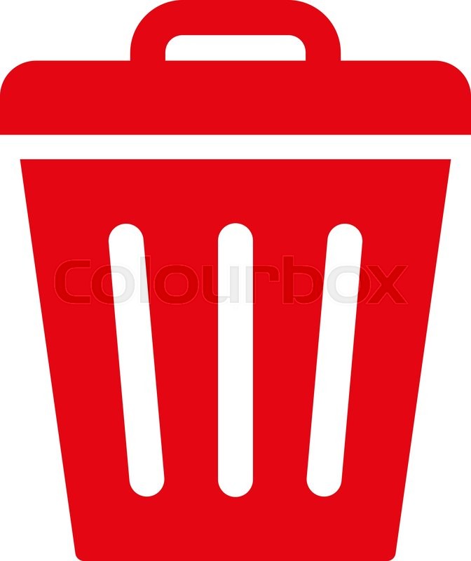 Red Recycle Bin Icon at Vectorified.com | Collection of Red Recycle Bin ...