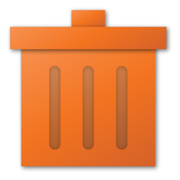 256x256 Recycle Bin, Red, Trash Icon