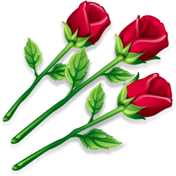 256x256 Three Red Roses Icons Free Icons Download